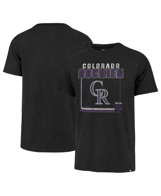 Mens 47 Brand Black Colorado Rockies Borderline Franklin T-shirt Product Image