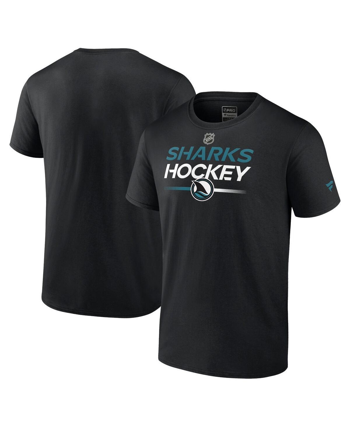 Mens Fanatics Branded San Jose Sharks Authentic Pro Wordmark Alt Logo T-Shirt Product Image