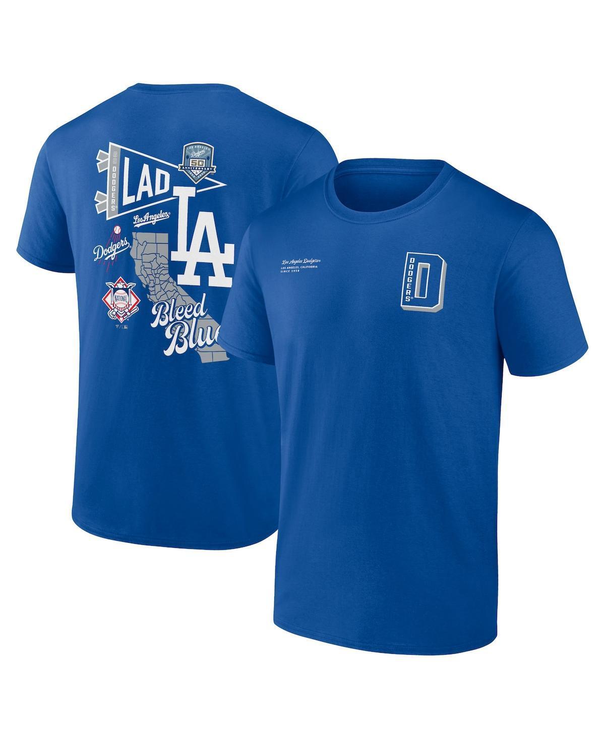 Mens Profile Royal Los Angeles Dodgers Big & Tall Split Zone T-Shirt Product Image