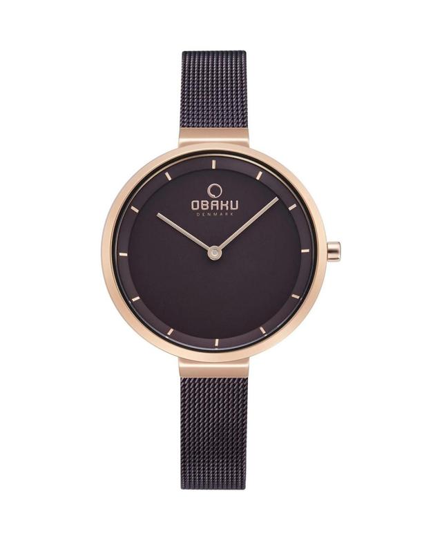 Obaku Womens Walnut Grey Dial Watch - V225LXVNMN Product Image