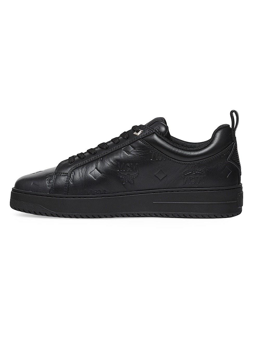 Mcm Mens Neo Derby Embossed Visetos Low Top Sneakers Product Image