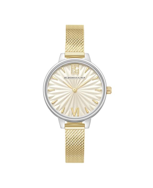 Bcbgmaxazria Womens Classic Gold-Tone Stainless Steel Mesh Watch 32mm - Gold Product Image