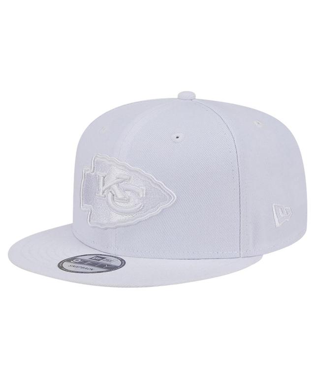 Mens New Era Kansas City Chiefs Main White 9FIFTY Snapback Hat Product Image