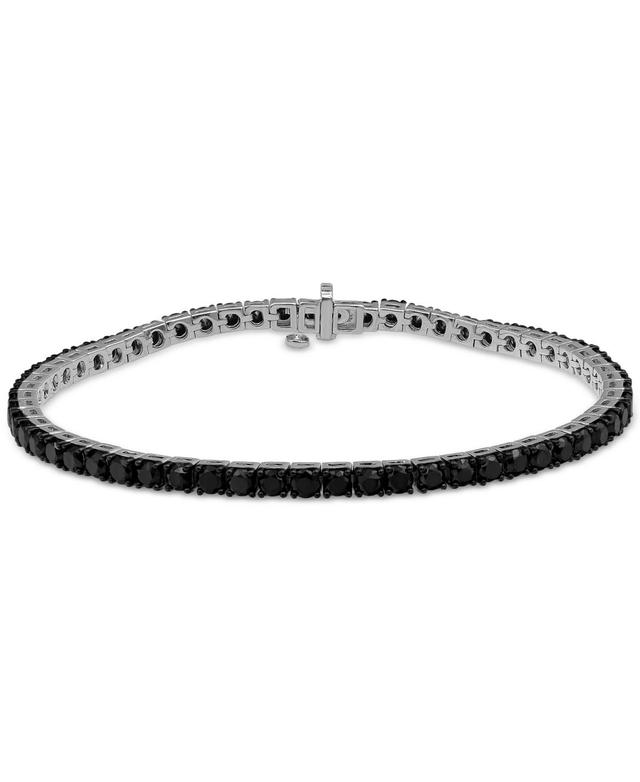 Mens Black Diamond Tennis Bracelet (12 ct. t.w.) in Sterling Silver Product Image