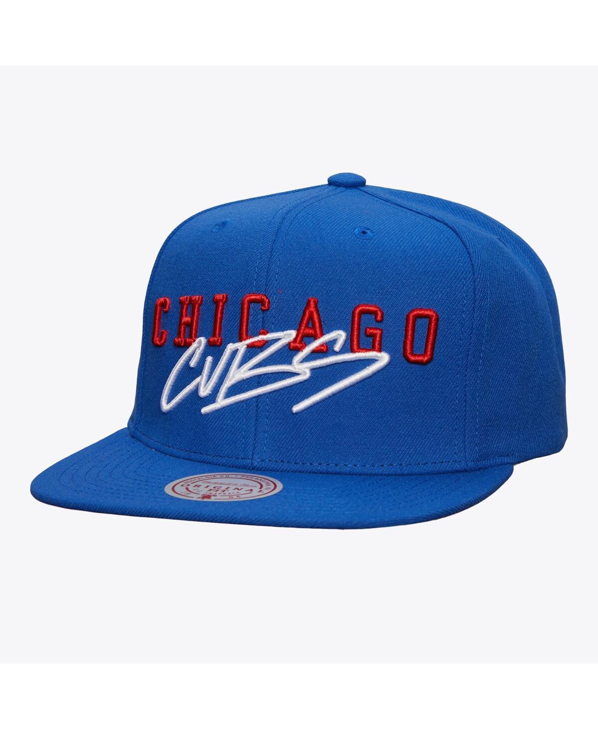 Mitchell & Ness Mens Royal Chicago Cubs Team Tagged Snapback Hat Product Image