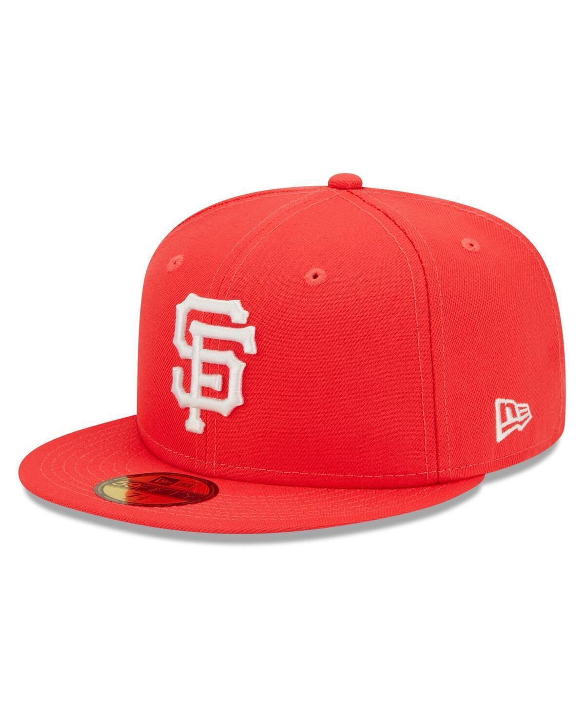 Mens New Era San Francisco Giants Lava Highlighter Logo 59FIFTY Fitted Hat Product Image