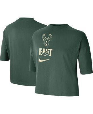 Womens Nike Hunter Green Milwaukee Bucks Essential Boxy T-shirt Product Image