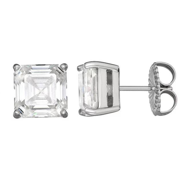 Charles & Colvard 6.28 Ct. T.w. Moissanite Stud Earrings In 14K White Gold Product Image