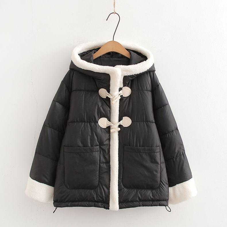 Hooded Toggle Puffer Jacket Product Image