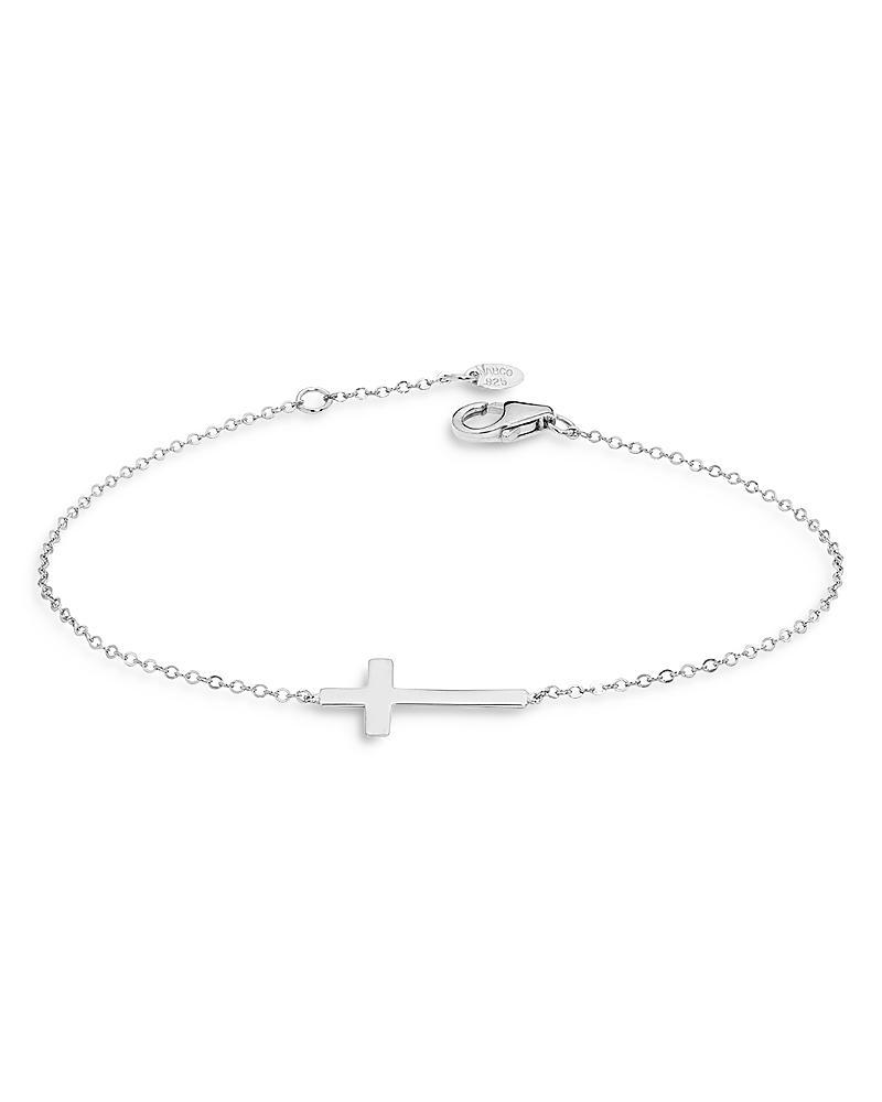 Bloomingdales Cross Pendant Bracelet in 14K White Gold - 100% Exclusive Product Image