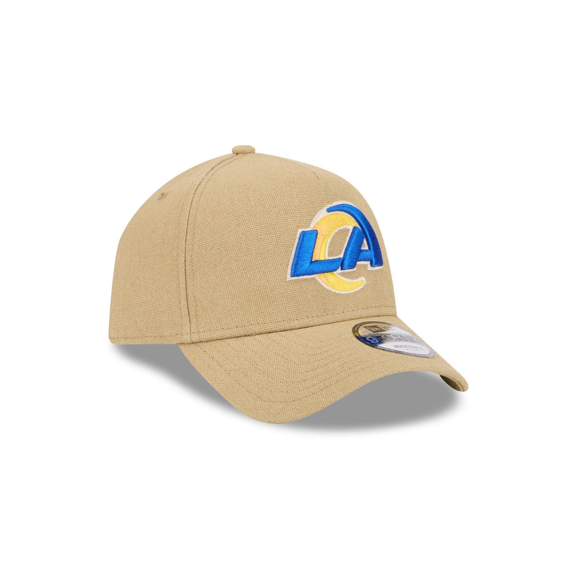 Los Angeles Rams Logo Essentials Khaki 9FORTY A-Frame Snapback Hat Male Product Image