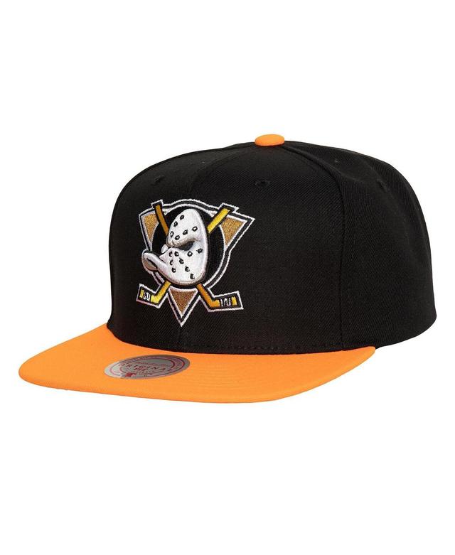 Mens Mitchell & Ness Black Anaheim Ducks Core Team Ground 2.0 Snapback Hat Product Image