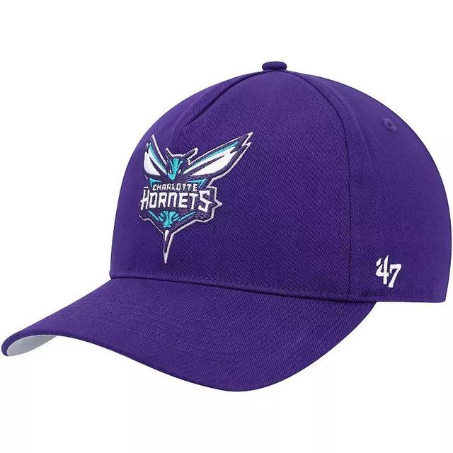 Mens 47 Purple Charlotte Hornets Hitch Snapback Hat Product Image