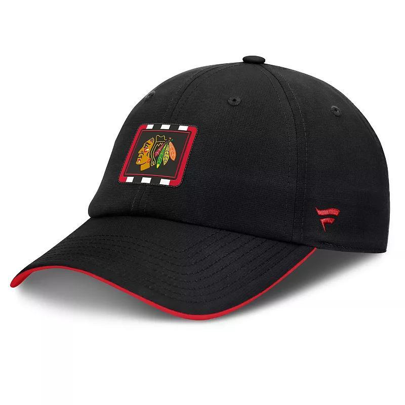 Mens Fanatics /Red Chicago hawks Authentic Pro Ripstop Adjustable Hat Product Image