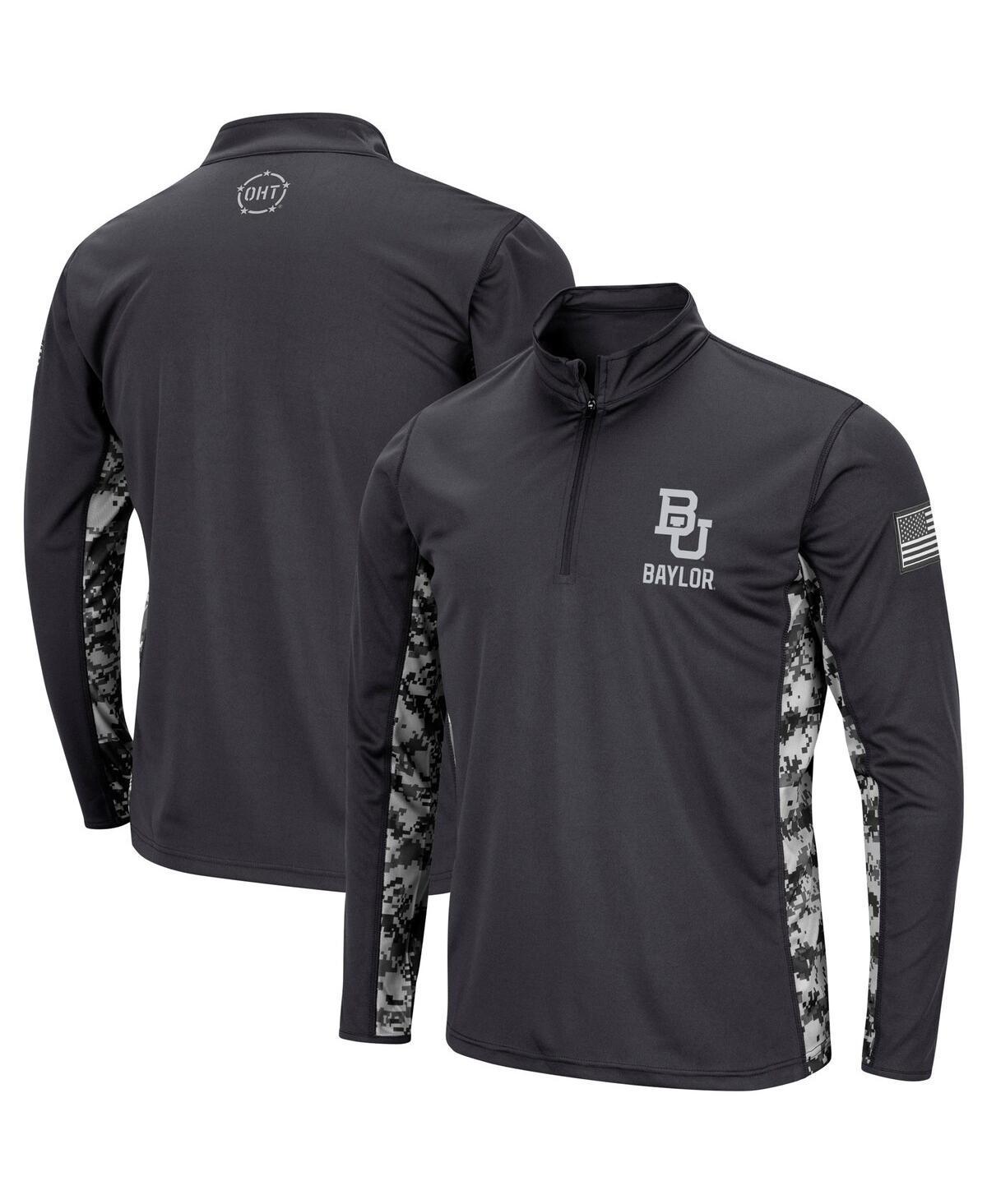 Mens Colosseum Charcoal Vanderbilt Commodores OHT Military Appreciation Rival Digi Camo Quarter-Zip Jacket Product Image