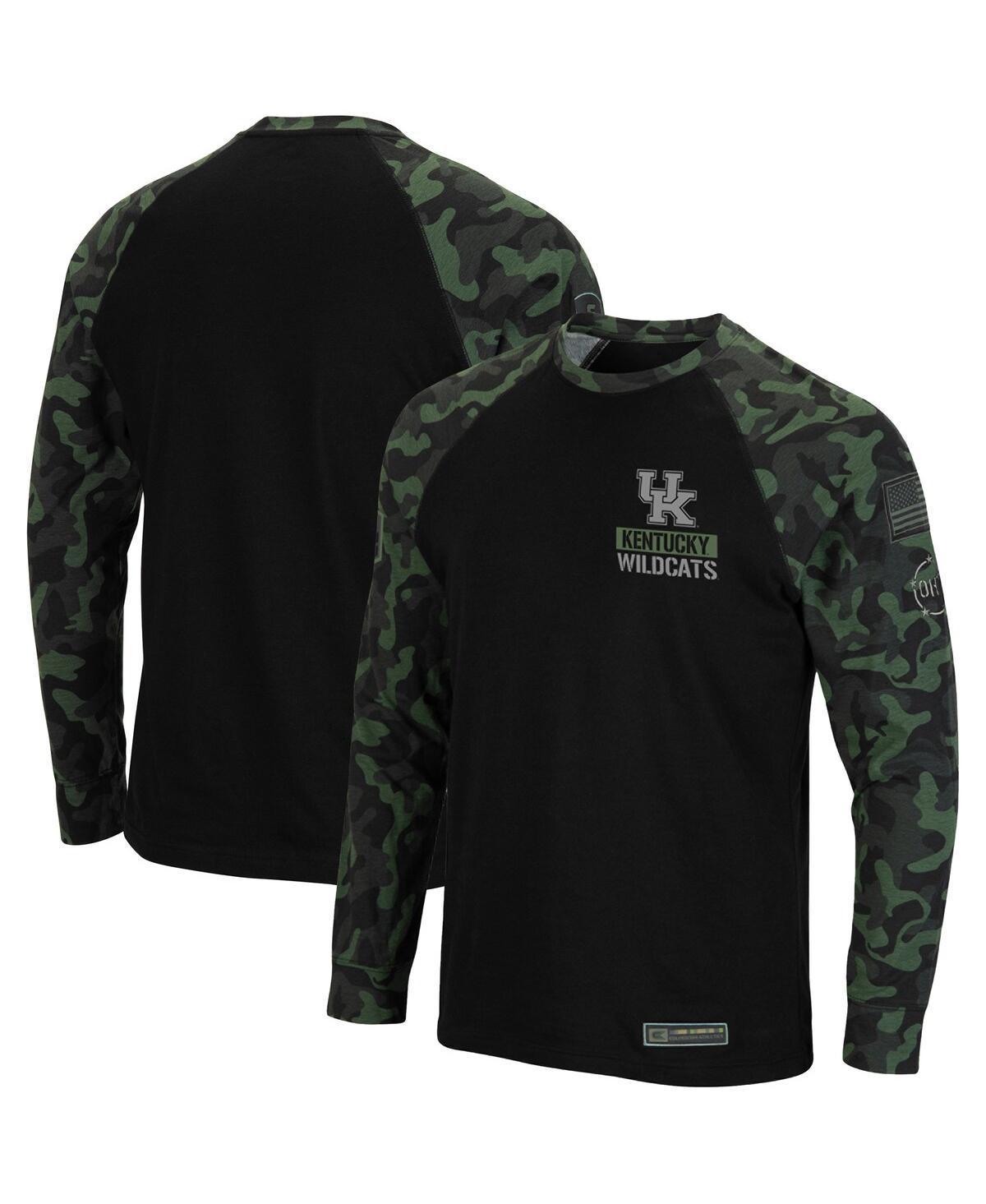 Mens Colosseum Black Kentucky Wildcats Oht Military-Inspired Appreciation Camo Raglan Long Sleeve T-shirt Product Image