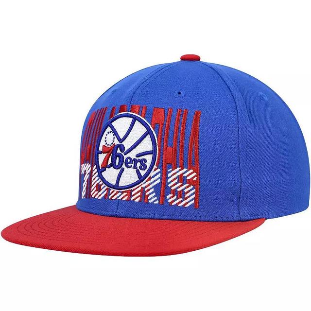 Mens Mitchell & Ness Royal Philadelphia 76ers SOUL Cross Check Snapback Product Image