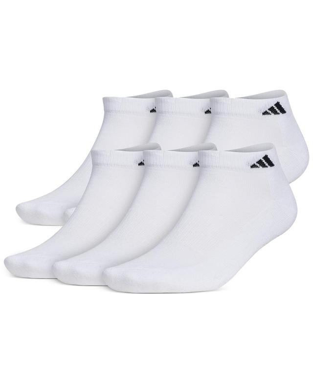 adidas 6 Pair Low Cut Socks Mens, 10-13, White Product Image