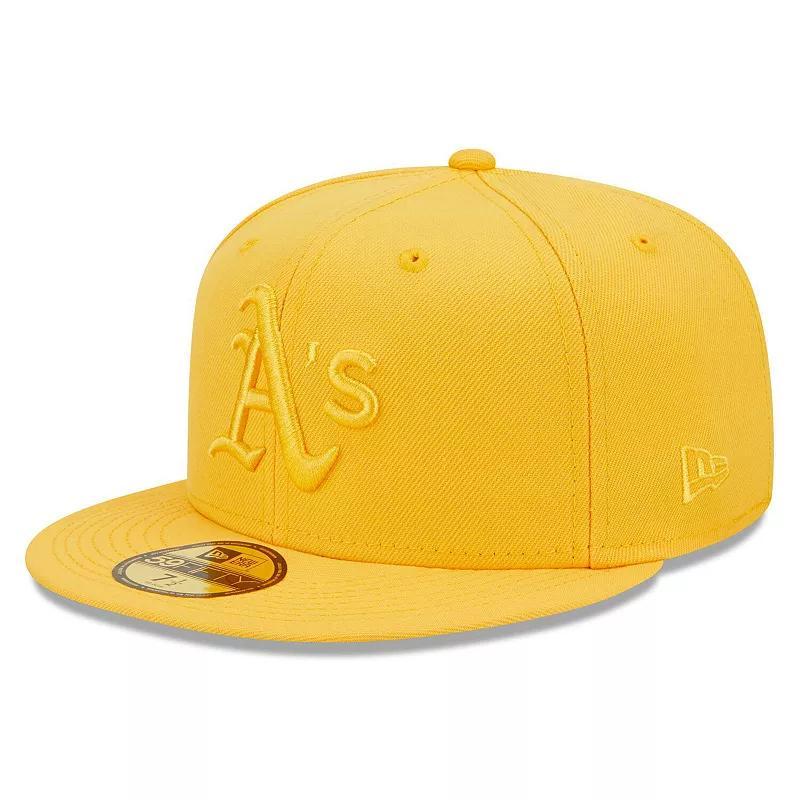 Mens New Era Gold Oakland Athletics Tonal 59FIFTY Fitted Hat Product Image