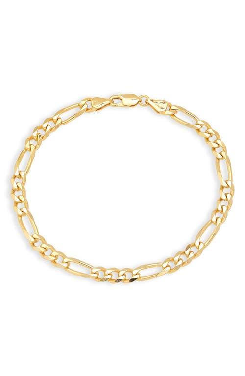 Argento Vivo Sterling Silver Mens Figaro Chain Bracelet Product Image