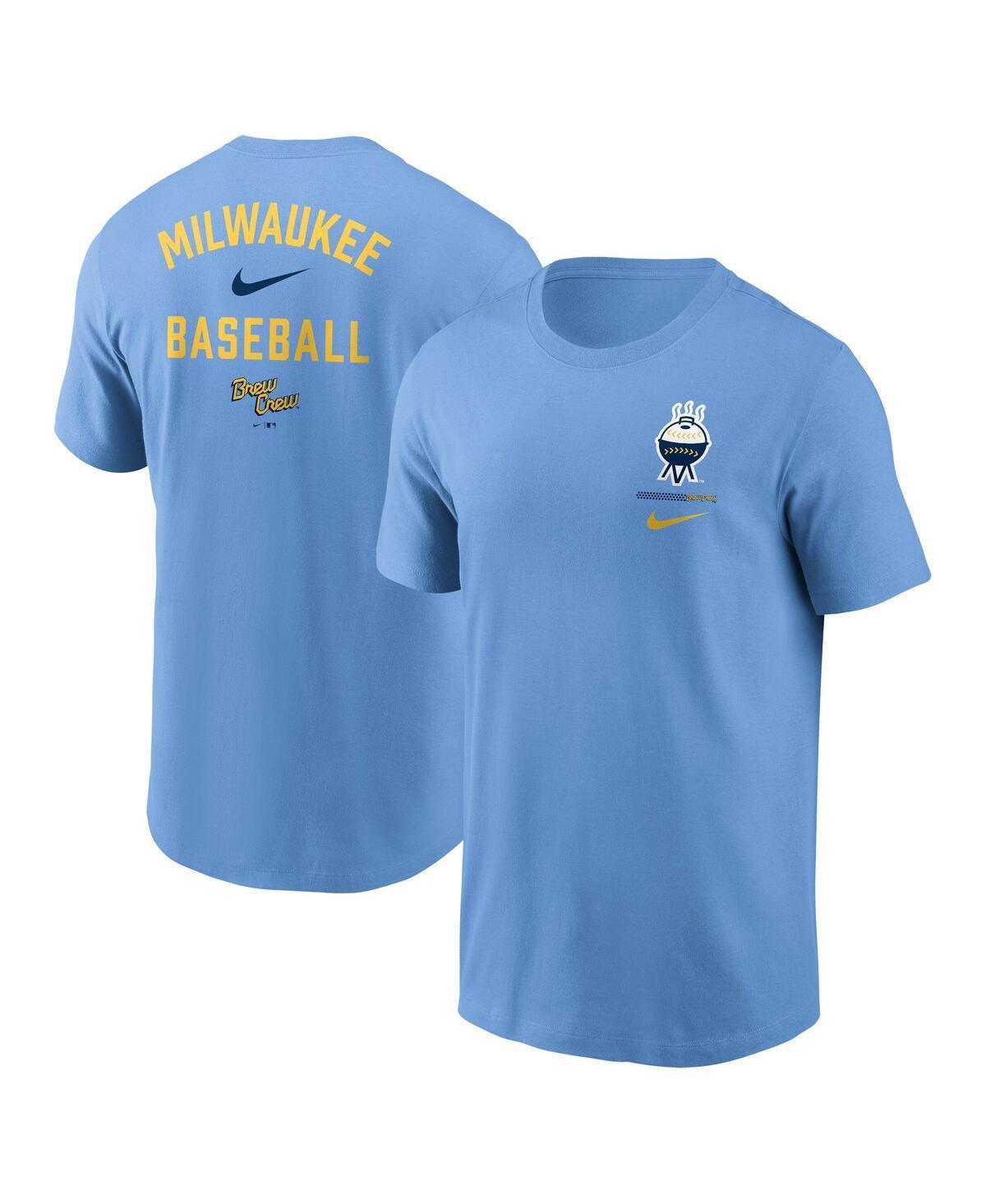 Mens Nike Light Blue Milwaukee Brewers City Connect 2-Hit T-shirt Product Image