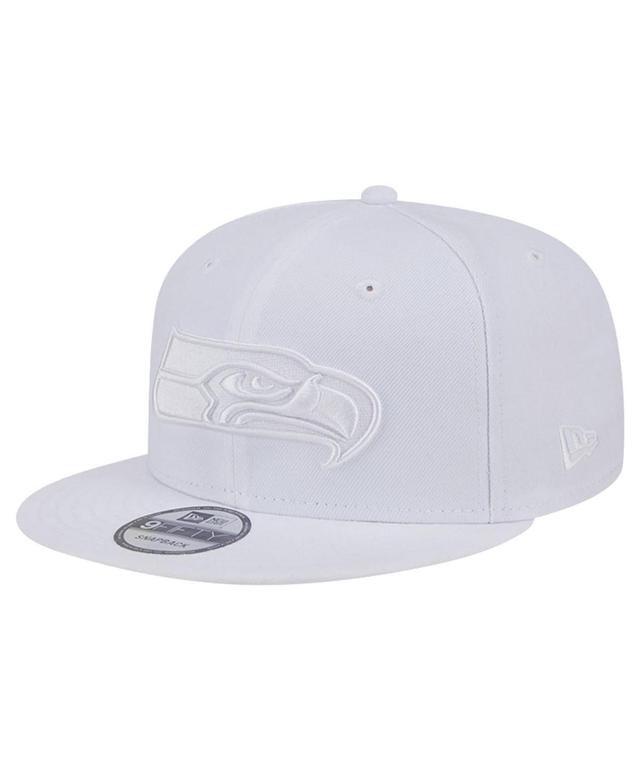 Mens New Era Seattle Seahawks Main White 9FIFTY Snapback Hat Product Image