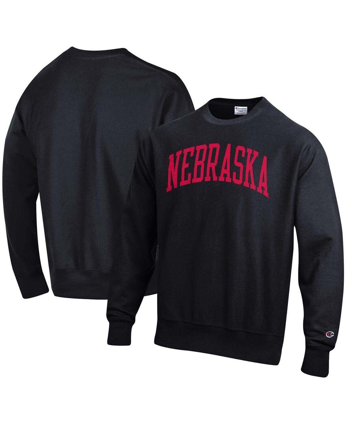 Mens Champion Black Oklahoma State Cowboys Arch Reverse Weave Pullover Sweatshirt Product Image