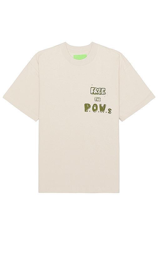 Mister Green P.O.W. Tee Cream. (also in XL/1X). Product Image