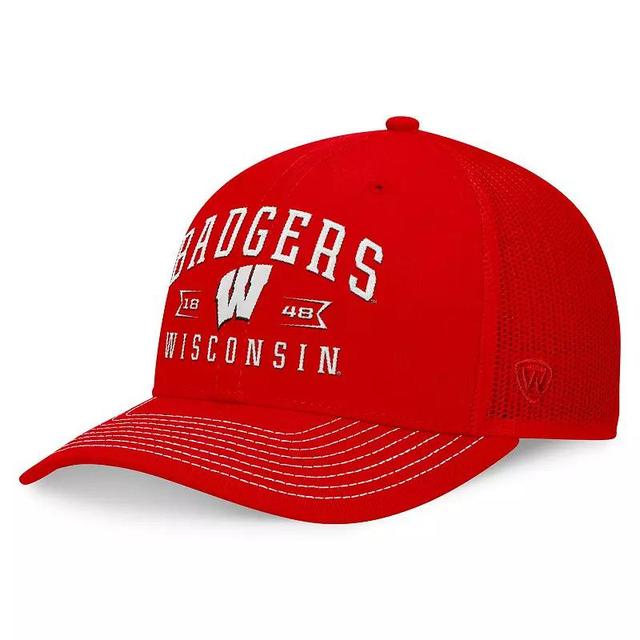 Mens Top of the World Wisconsin Badgers Carson Trucker Adjustable Hat Product Image