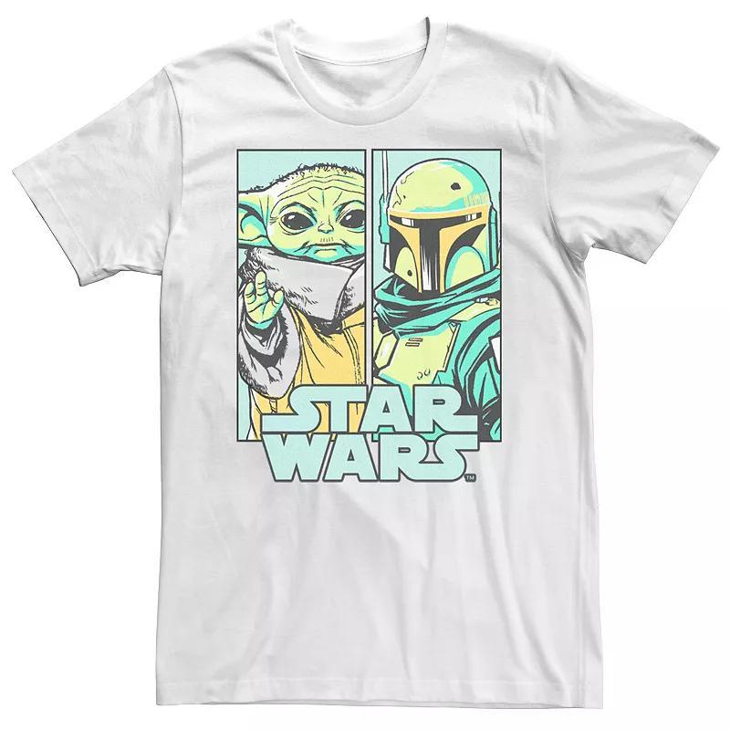 Mens Star Wars The Mandalorian Mando And The Child Greeting Graphic Tee Product Image