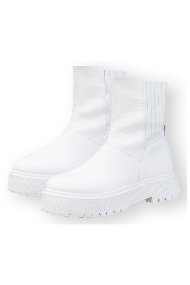 Sheila Off White Chunky Ankle Bootie FINAL SALE Product Image