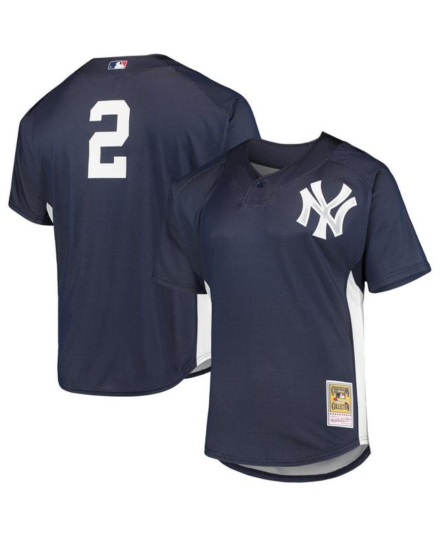 Mens Mitchell & Ness Derek Jeter Navy New York Yankees Cooperstown Collection Mesh Batting Practice Jersey - Navy Product Image