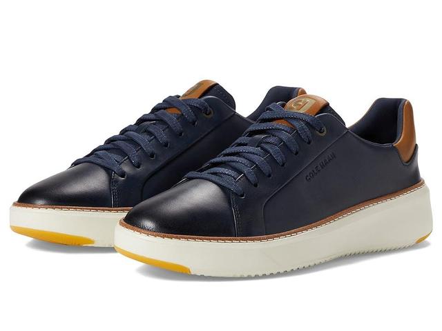 Cole Haan Grandpro Topspin Sneaker (Navy Blazer Leather/British Tan/Ivory) Men's Shoes Product Image