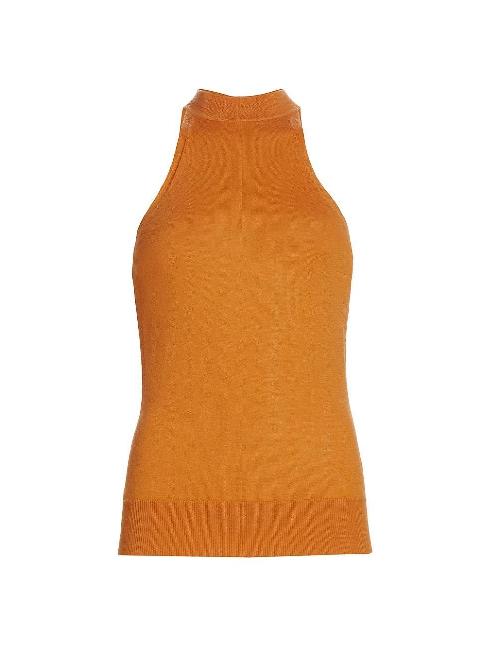 Womens Cashmere Sleeveless Halter Top Product Image