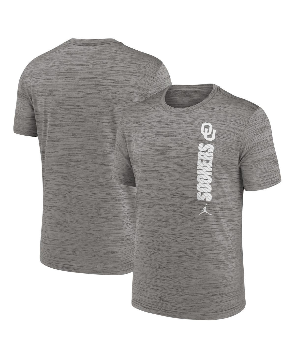 Jordan Mens Heather Gray Oklahoma Sooners 2024 Sideline Velocity Performance T-Shirt Product Image