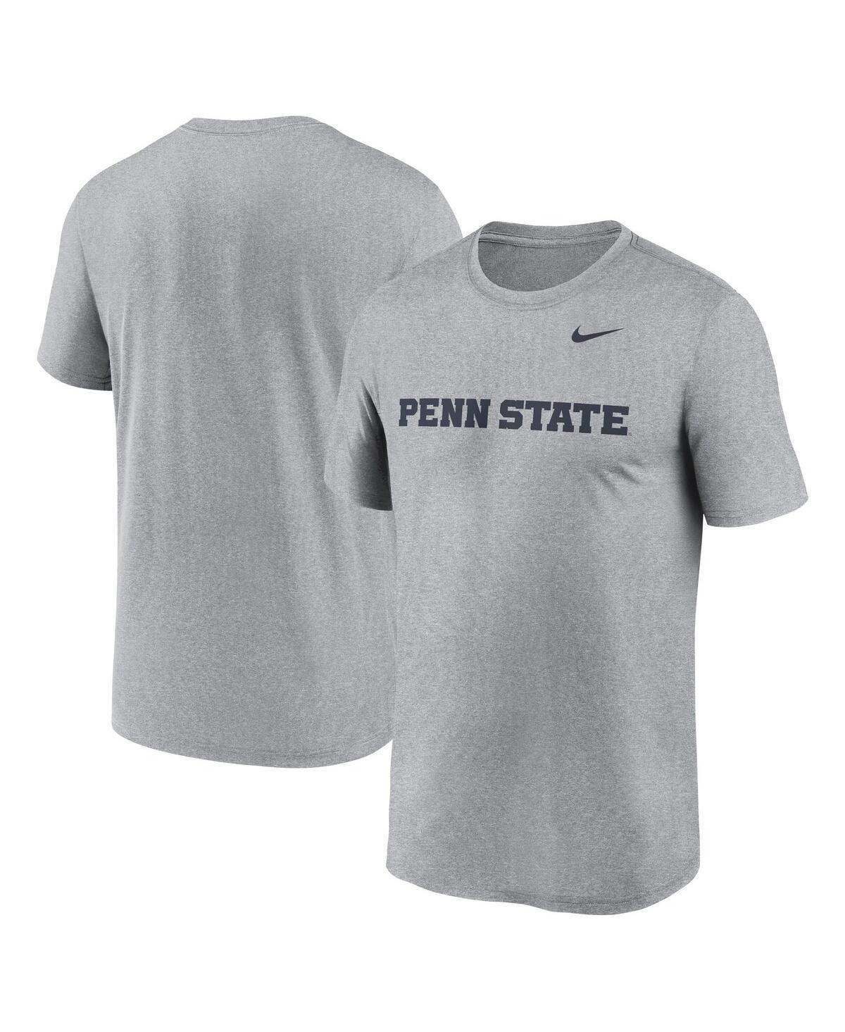 Nike Mens Heather Gray Penn State Nittany Lions Primetime Legend Wordmark T-Shirt Product Image