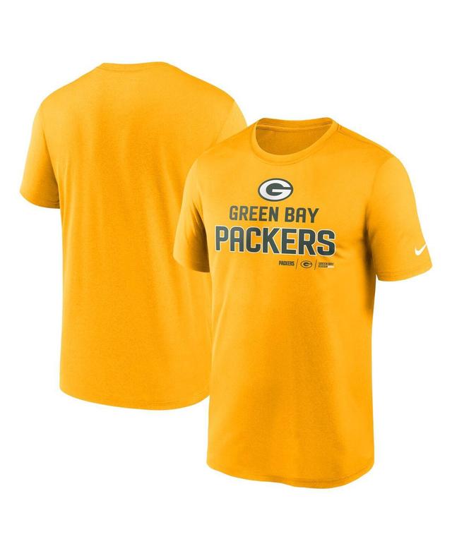 Mens Nike Gold Green Bay Packers Legend Community Performance T-shirt Product Image