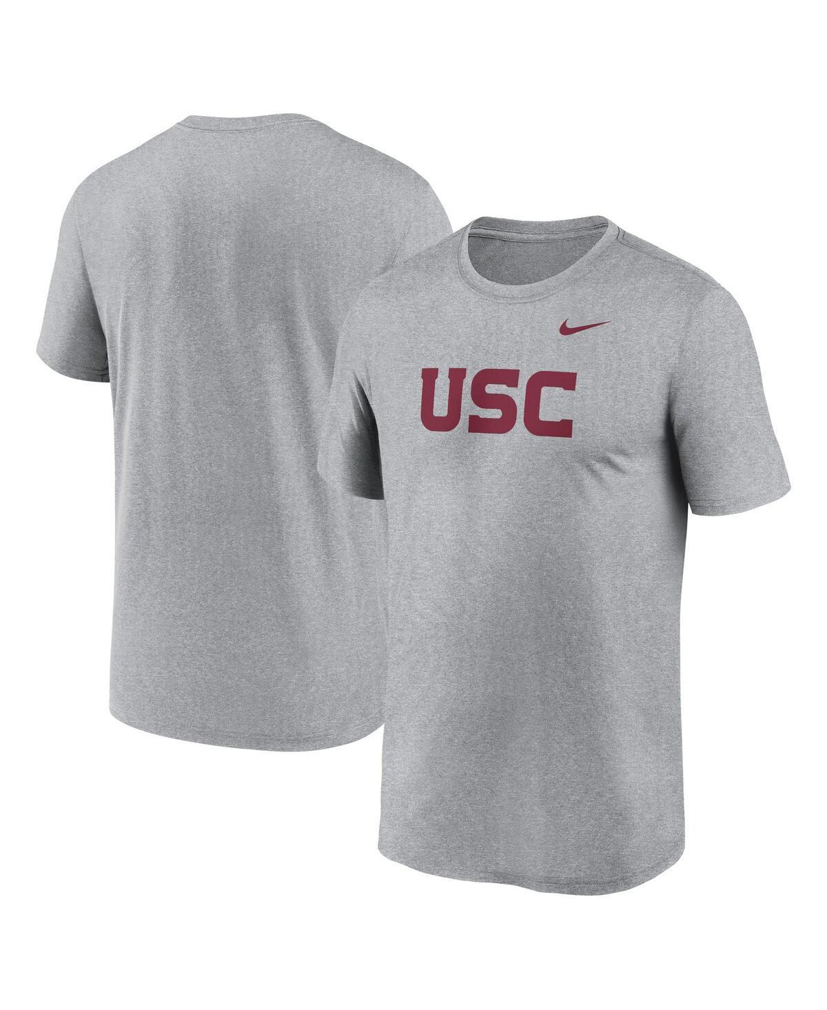 Nike Mens Heather Gray Usc Trojans Primetime Legend Wordmark T-Shirt Product Image