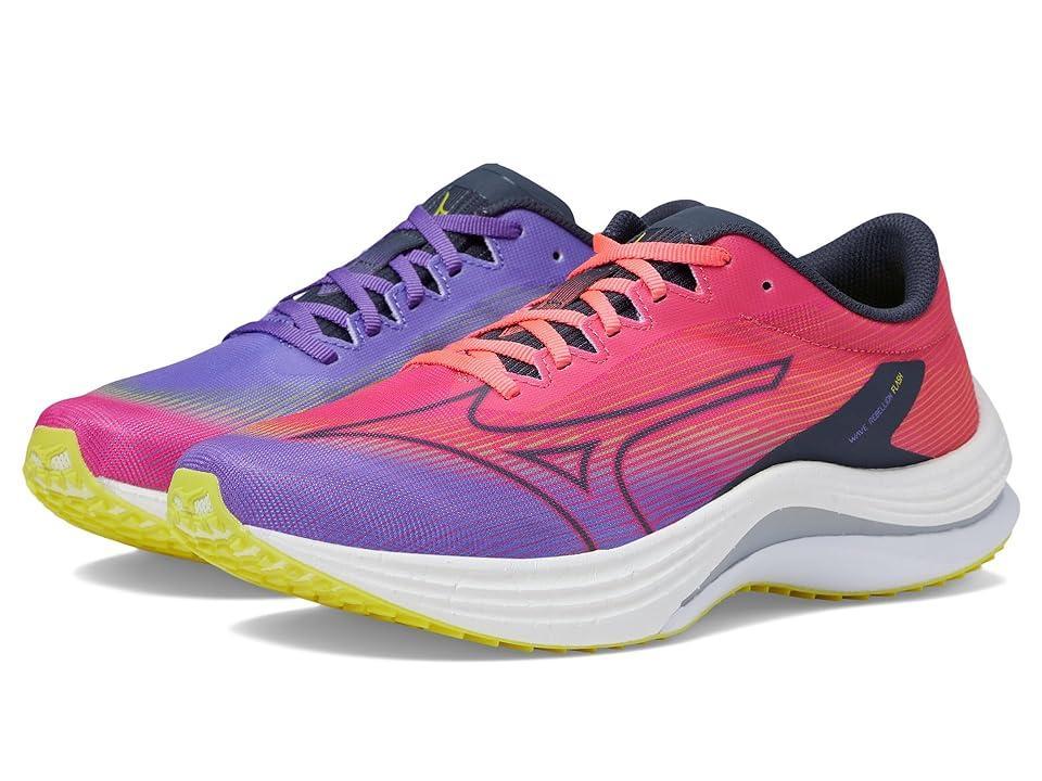 Mizuno Wave Rebellion Flash (High Vis /Ombre Blue) Women's Shoes Product Image