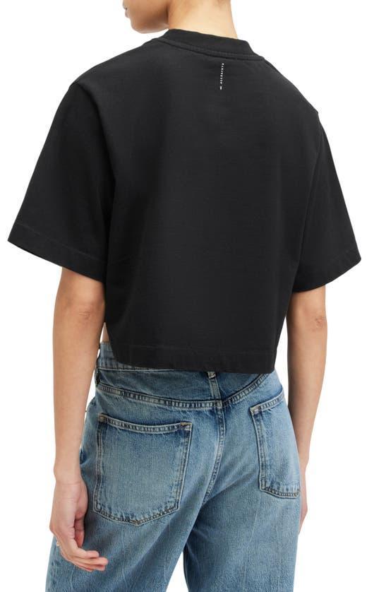 Lottie Oversized Cropped T-shirt In Black Product Image