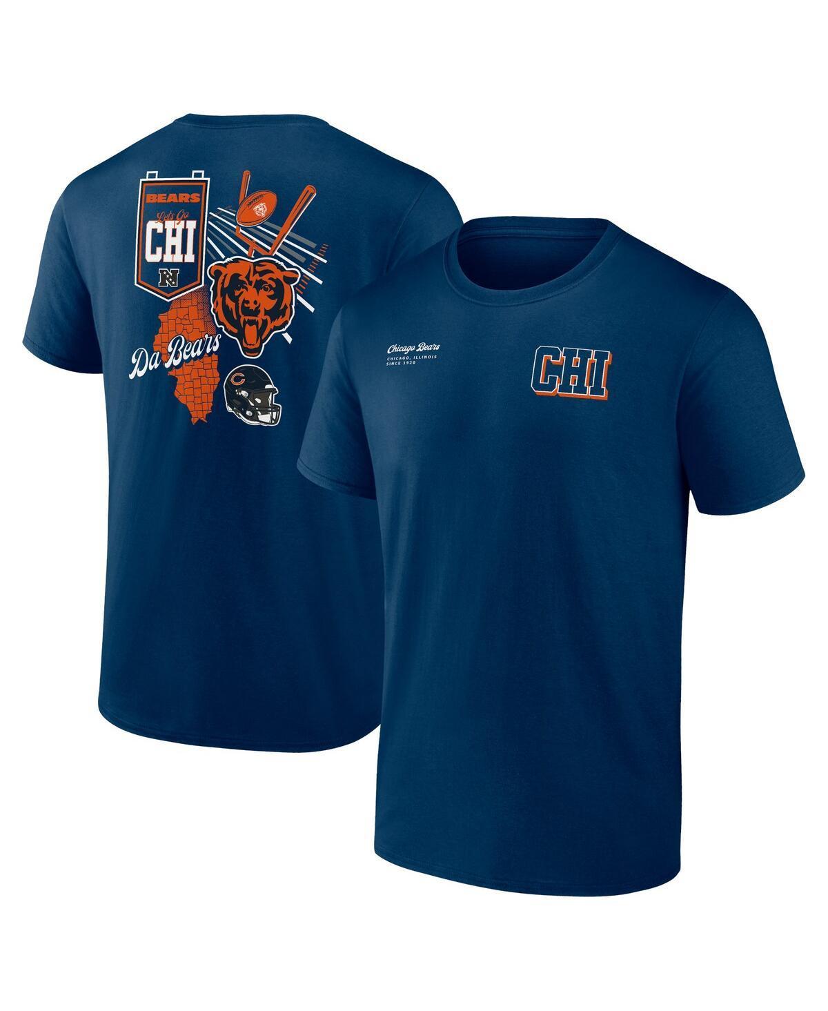 Mens Fanatics Branded Chicago Bears Split Zone T-Shirt Blue Product Image