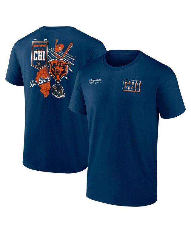 Mens Fanatics Branded Chicago Bears Split Zone T-Shirt Blue Product Image