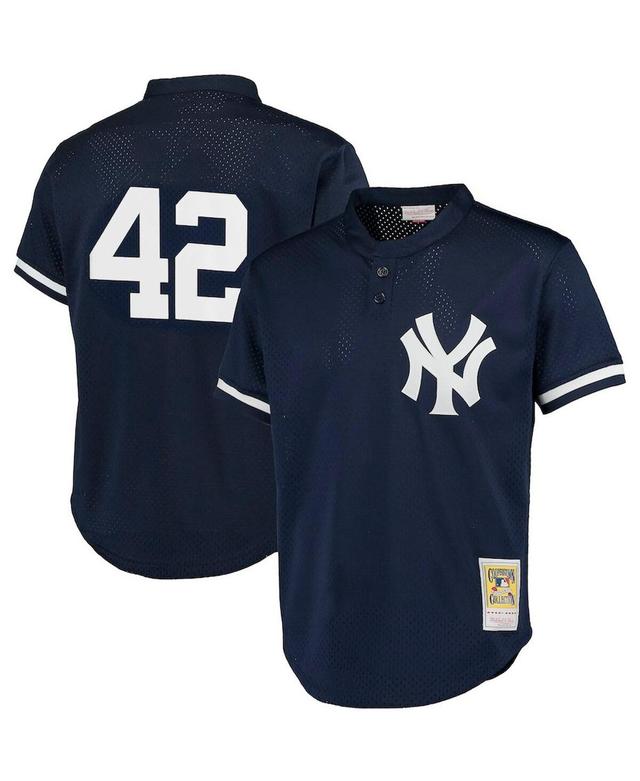 Mens Mitchell & Ness Mariano Rivera Navy New York Yankees Cooperstown Collection Big and Tall Mesh Batting Practice Jersey - Navy Product Image