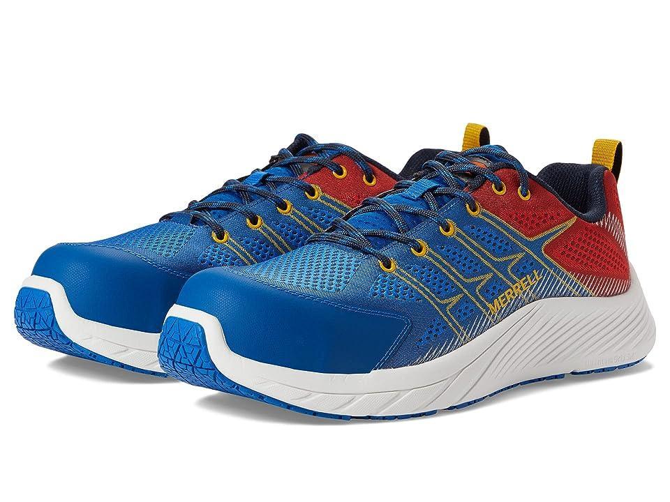 Merrell Work Moab Flight CF (Blue/Lava) Men's Shoes Product Image