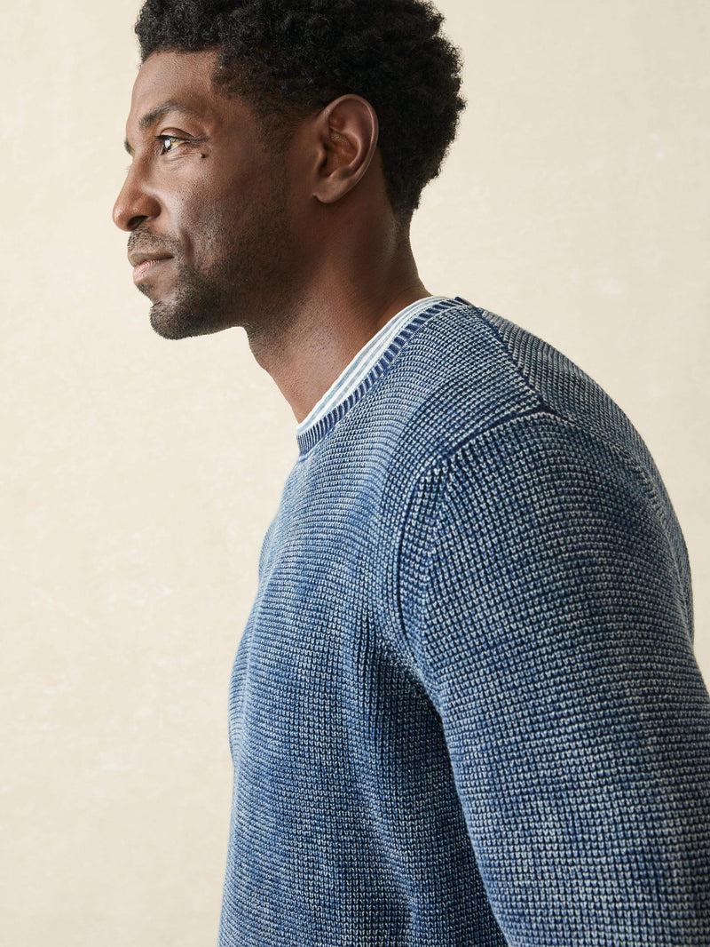 Sunwashed Crewneck Sweater - Indigo Storm Wash Product Image