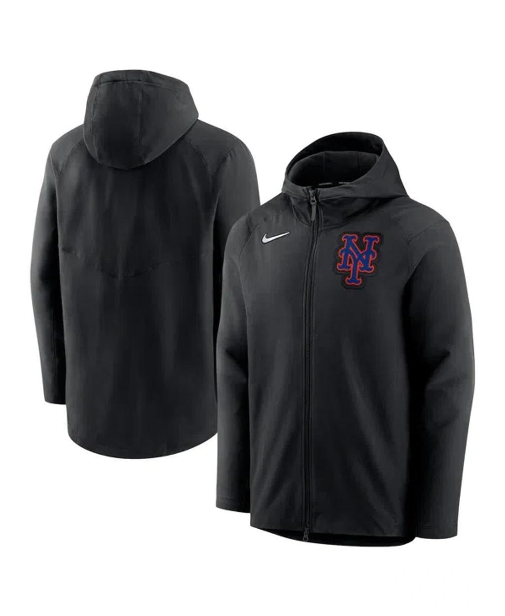 NIKE Men's New York Mets Authentic Collection Performance Full-zip Hoodie In Black Product Image