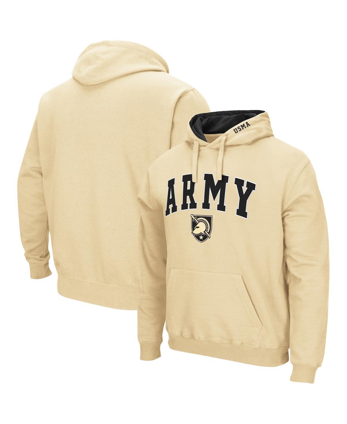 Mens Colosseum Gold Army Black Knights Arch & Logo 3.0 Pullover Hoodie Multicolor Product Image