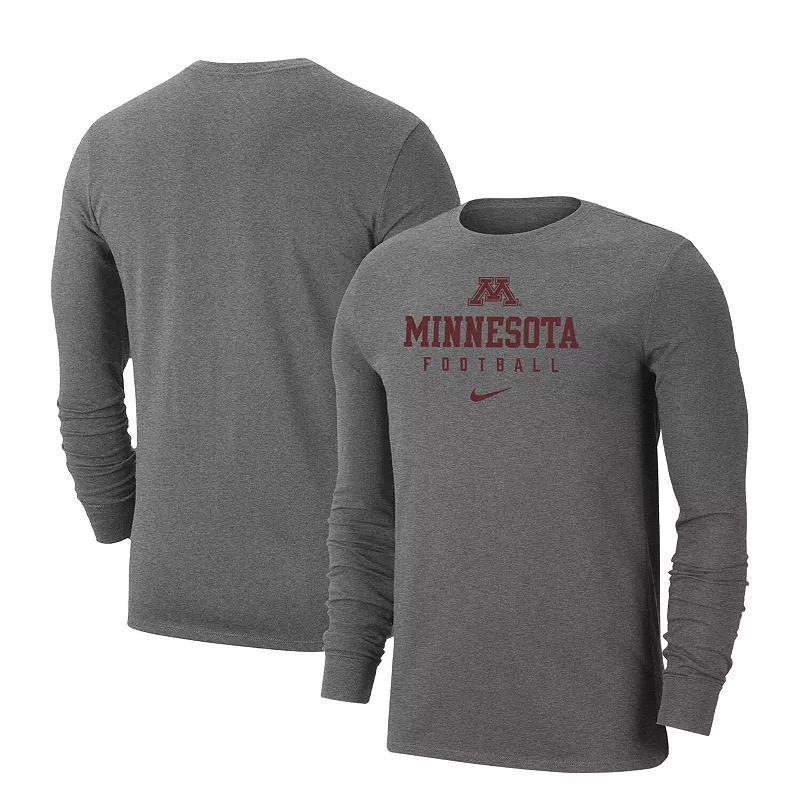 Mens Nike Heather Gray Minnesota Golden Gophers Changeover Performance Long Sleeve T-Shirt Product Image