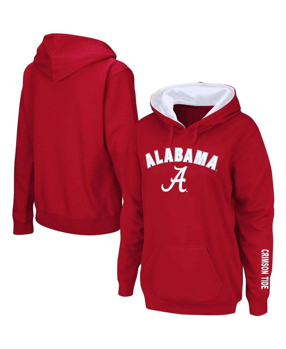 Womens Crimson Indiana Hoosiers Arch & Logo 1 Pullover Hoodie Product Image