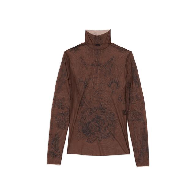 Men's Tat Long Sleeve Top in Dark Brown Product Image